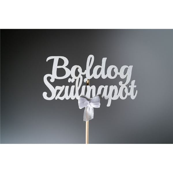 Fa felirat beszúró "Boldog Szülinapot" (fehér)