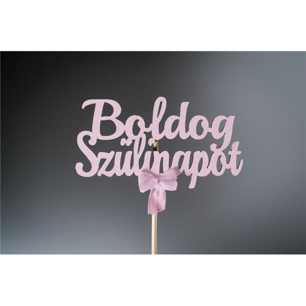 Fa felirat beszúró "Boldog Szülinapot" (rózsaszín)